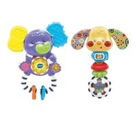 VTech – Jouet pour bébé – Hochet P'tit Chien ou Éléphanteau – Parlant, Musical, Lumineux
