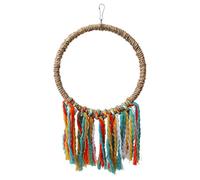 Jouet pour cage à oiseaux - Couleur vive - Corde en coton et sisal - Perchoir à suspendre pour perroquet - Jouet à mâcher pour calopsitte et perruche - Développement de l'intelligence des oiseaux