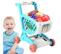 Jouet pour Chariot de Courses - Jouet pour Tout-Petits en Plastique PP | Panier Alimentaire Pretend Play Kitchen 300 G, Chariot Vide Doux et réaliste Stimule Les Sens visuels pour Les