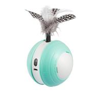 Jouet pour chat à boule roulante, jouet à boule automatique pour chat - Jouets de balle de chat à mouvement automatique avec plume de queue,Balle pour chat intelligente, 2 Modes, Rechargeable par USB,
