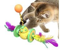 Jouet pour Chat à Canne | Oscillante Plume Forme Poussin | Fournitures Interactives pour Chats Jouet Boule Divertissement Jeu d'Entraînement Appartement Voyage Intérieur Extérieur