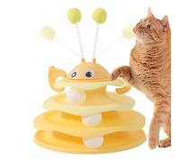 Jouet pour chat à plateau tournant - 30 x 24 cm - Tour pour chat - Tour puzzle à 3 couches | Jouet puzzle d'exercice physique mental amusant | Jeu interactif pour salon, chambre à coucher, sous-sol