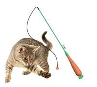 Jouet pour chat Angel - Bâton d'exercice avec lumière - Bâton d'alimentation avec poignée de carotte pour occuper - Pour la maison, après avoir mangé, contre l'ennui, la promotion mentale, la chambre