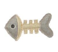 Jouet pour chat arête de poisson Duvoplus Canvas Gris 14x8x2 cm