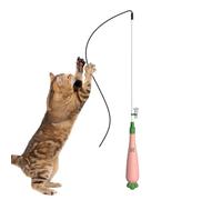 Jouet pour chat avec canne à pêche | Canne interactive avec lumière | Bâton d'alimentation avec poignée en carotte pour l'occupation, pour la maison, le salon, l'appartement, l'entraînement, la