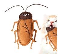 Jouet pour chat avec chat - Peluche, cafard, petit réaliste, jouet à mâcher interactif avec son pour jouer en intérieur avec des chatons à la maison