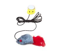 Jouet pour chat avec corde, jouet pour chat en forme de souris, jouet d'énigme pour attraper les chats et les souris, jouets interactifs du puzzle des souris de chat avec plume suspendue