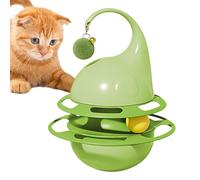 Jouet pour chat avec distributeur de friandises | Distributeur de nourriture lente et plateau tournant - Jouet interactif pour distribuer les friandises pour chat | Pour l'enrichissement mental et les
