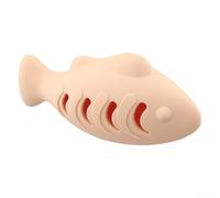 Jouet pour chat avec fonction de distribution de nourriture intégrée en silhouette de poisson pour soutenir les motifs de jeu instinctifs (jaune)