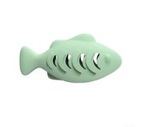 Jouet pour chat avec fonction de distribution de nourriture intégrée en silhouette de poisson pour soutenir les motifs de jeu instinctifs (vert)