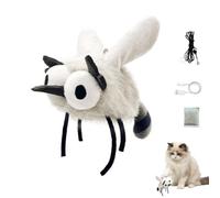 Jouet pour chat avec herbe à chat (A) | Jouet interactif pour chat avec battements d'ailes réalistes, 3 modes de vol, jouet électrique USB pour chats d'appartement