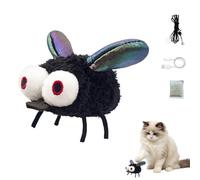 Jouet pour chat avec herbe à chat (B) | Jouet interactif pour chat avec battements d'ailes réalistes, 3 modes de vol, jouet électrique USB pour chats d'appartement