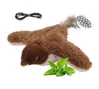 Jouet pour chat avec oiseau flottant, jouet pour chat avec oiseau, jouet en peluche réaliste pour oiseaux, son de grincement à distance interactif électrique, jeu pour animaux de compagnie pour