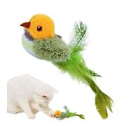 Jouet pour Chat avec Oiseau grinçant | électriques pour Faire de l'exercice avec flottement et grincement d'oiseaux et Chats | Jouet d'oiseau Lavable, Amovible et réaliste pour Action de GRA