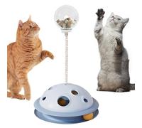 Jouet pour chat avec piste à bille, Jouet de plaque tournante pour chat - Chargeur de chien à alimentation lente - Boule de fuite de nourriture pour auto-divertissement avec tige à ressort