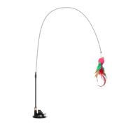 Jouet pour chat avec plumes, ventouse pour le mouvement des chatons, réutilisable, pour l'extérieur, le jardin, le parc, la maison, les jeux quotidiens et l'entraînement