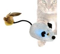 Jouet pour Chat avec Souris Qui se déplace automatiquement - Jouets pour Chats interactifs et Rechargeables, Souris électroniques avec Queue à Plumes | Souris interactives pour Chats d'intérieur