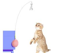 Jouet pour chat - Baguette de jeu pour chat, jouet pour chaton en mouvement | avec à chat mobile interactif pour chaton, bâton de jeu pour animal de compagnie, réducteur d'ennui | Pour la