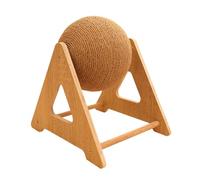 Jouet pour Chat, Balle pour Chat, matériau Naturel, Construction Durable, Texture Corde, Base en Bois, Design Stable, Jouet à gratter pour Petit, Moyen, Grand, Chinchillas, Lapin