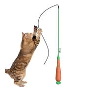 Jouet pour chat - Bâton de pêche en mouvement avec lumière - Bâton d'alimentation avec poignée en carotte pour l'occupation, pour le mouvement après les repas, contre l'ennui, pour la promotion
