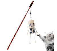 Jouet pour Chat | Bâton d'halloween pour Chaton, Baguette Interactive pour Chat avec fantôme Citrouille pour réduire l'ennui, Simulation de Chasse, Exercice, intérieur