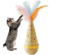 Jouet Pour Chat - Boule D'enrichissement En Bois Pour , Wobble Interactif | Pour Animaux De Compagnie Petit Animal Rebord De Fenêtre Lécher Whack Chambre À Coucher De Noël Intérieur Maison Récré