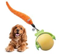 Jouet pour chat d'intérieur Teaser lumineux rechargeable sans fil avec | Balle automatique interactive pour chiens, adaptée aux races petites, moyennes et grandes, salon, chambre, pelouse