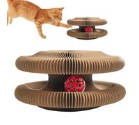 Jouet pour chat en forme de boucle - Carton 22 × 11 cm | Arbre à chat Magic Organ pour chats avec design d'accordéon pliable, affûtage de griffes, jeu interactif, jouet pour chat Kitty | Utilisation