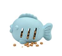 Jouet pour chat en forme de poisson interactif en silicone | Distributeur de friandises interactif pour chat - Pour les activités des animaux de compagnie - Ennui - Jeu d'intérieur