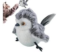 Jouet pour chat en forme d'oiseau flottant | Jouet interactif automatique en peluche pour oiseaux - interactifs pour chats d'intérieur avec son d'oiseau et