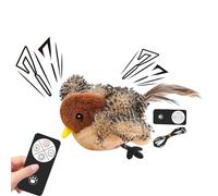 Jouet pour chat en forme d'oiseau - Jouet pour chat - Ailes battantes - Jouet interactif en peluche pour chats - Stimule les instincts de chasse - Télécommande rechargeable par USB - Jouet pour chat