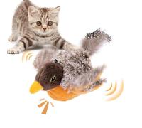 Jouet pour chat en forme d'oiseau, simulation en peluche activé au toucher, jouet interactif pour chaton, oiseau de chirurgie, rechargeable