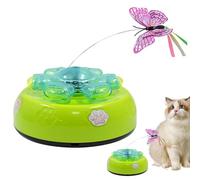 Jouet pour chat en mouvement - Jouet pour chat d'intérieur - Jouet pour chat d'intérieur - Jouet électrique à piles pour chat mobile - Lumière et son en forme de plume d'embuscade pour l'exercice