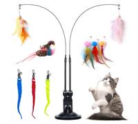Jouet pour Chat - Ensemble Multifonctionnel de Jouets pour Chats avec Canne à Pêche, Jouet Interactif pour Chat d'Intérieur et Chaton