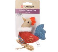 Jouet pour Chat - Flamingo Robla Poulet Multicolore avec Bruit Craquant et Catnip 10,5cm