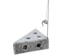Jouet pour chat fromage avec canne à pêche et balles en peluche Trixie Gris TU