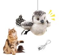 Jouet Pour Chat Imitant Un Oiseau Qui Chante De Manière Simulée - Jouet Interactif Pour Chat En Forme De Chouette Harfang Des Neiges | Poussin Cigoteur Pour Chaton,Pour Chatons, Salon, Jeu d'Int