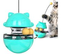 Jouet pour Chat interactif Type culbuto - Balle Interactive Chat - Jouet Chat avec Baguette et Distributeur de croquettes pour Alimentation Lente - Amusement Autonome pour Chats