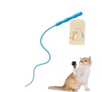 Jouet pour chat - Jeu de chaton interactif en silicone pour l'exercice | Baguette en caoutchouc flexible avec texture élastique, jouets rebondissants à l'épreuve de l'eau pour simulation de chasse