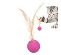 Jouet pour chat | Jouet de poursuite pour intérieur, balle avec plumes pour stimulation sensorielle interactive pour jeu intérieur et extérieur, chasse, exercice, entraînement et soulagement