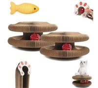 Jouet pour Chat Kitty Kurlz Marlene, Kitty Curls, Marlene's Pet Shop, Jouet à Gratter Pliable pour Chat avec Cloche, Jouet à Gratter Magic Organ pour Chat d'intérieur (2PCS)