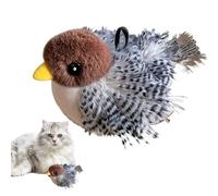 Jouet pour chat oiseau volant - Jouet animal Flappy animé mignon, attraction sonore activée par le mouvement | Accessoire de pratique de chasse de simulation rempli d' à chat, divertissement d'ac