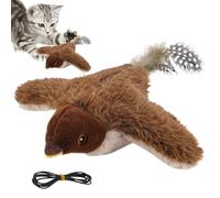 Jouet pour Chat Oiseau Volant - Son de gazouillis interactif avec Ailes battantes, Jeu électrique télécommandé | pour Chatons de Petites, Moyennes et Grandes Races, Jeu intérieur et extérieur