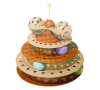 Jouet pour chat orange - Tour avec rotation et clochette