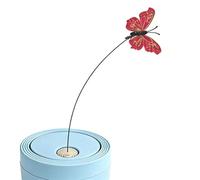 Jouet pour chat papillon automatique - Baguette rotative interactive, stimulateur électronique 12 x 12 x 5,5 cm ABS, fonction mimétisme naturel avec temps de jeu joyeux | Bien-être pour un