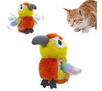 Jouet pour chat perroquet flottant pour parler et parler, oiseau réaliste | Répétez ce que vous avez dit, chantant, jouet rechargeable activé par le toucher, jouet d'exercice interactif pour toutes les