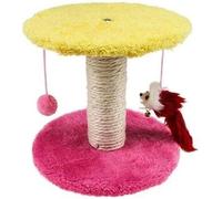 Jouet pour Chat Plate-Forme de grattoir pour Chat, Cadre d'escalade pour Chat, Plate-Forme de Saut après Le Poteau de grattoir d'arbre Jaune et bleu-45x12.5x5cm (Couleur: Couleur aléatoire)
