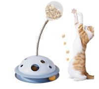 Jouet pour chat, plateau tournant, piste à billes, distributeur automatique de nourriture pour chien pour manger lentement, boule de nourriture pour auto-divertissement, avec tige à ressort pour jouer