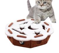Jouet pour chat pour chats d'appartement - Boîte de limes à ongles pour chat avec jouet interactif | Puzzle à gratter en feutre avec 2 boules cloches | Soin naturel des griffes pour les exercices, la