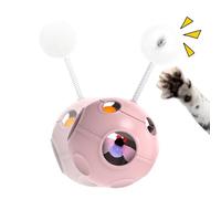 Jouet pour chat - Puzzle éducatif pour animaux de compagnie - Volant avec volant, rouleau d' à chat intégré - Accessoire de divertissement interactif et de soulagement du stress pour chatons et